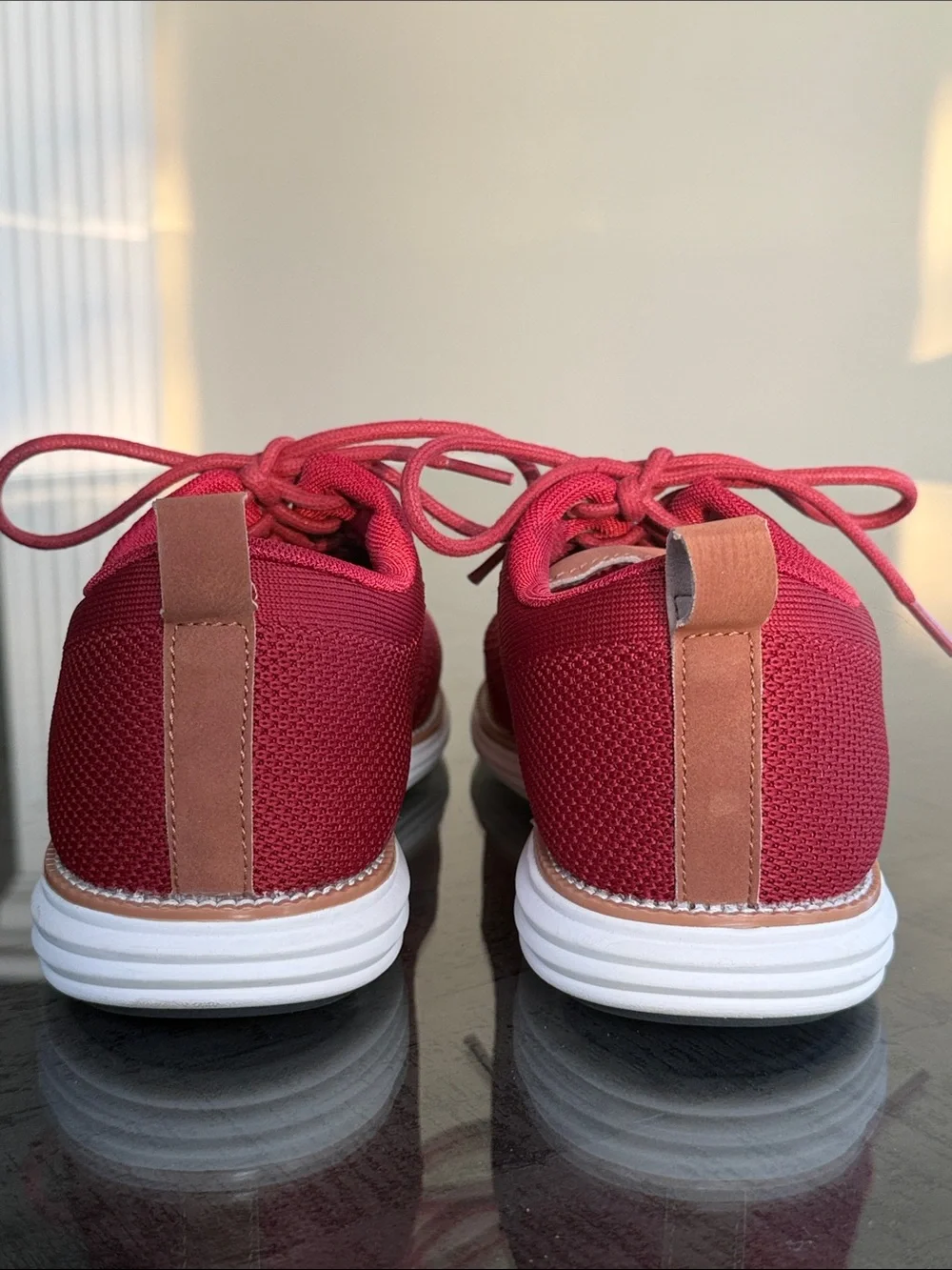 Vance Co Crimson Knit Derby Lace Up Sneakers. Mesh. Mens Size 7 Shoe